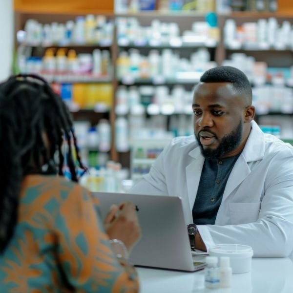 Speaking to a pharmacist