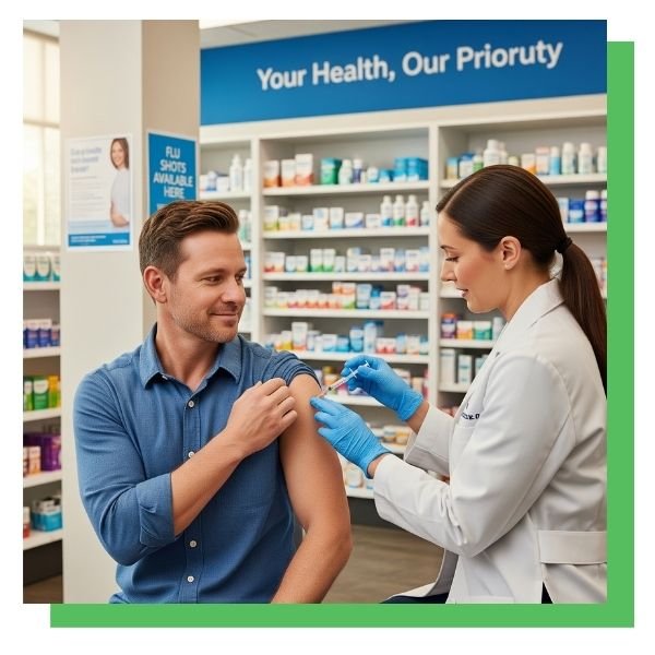 a man getting a vaccine