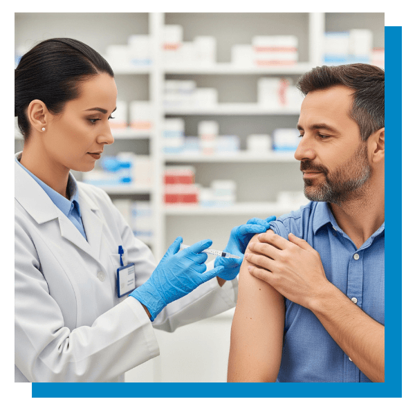 someone getting a vaccine